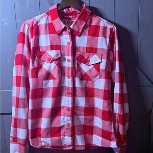 DIXXON The OTTO Red and White Plaid Shirt Womens Medium